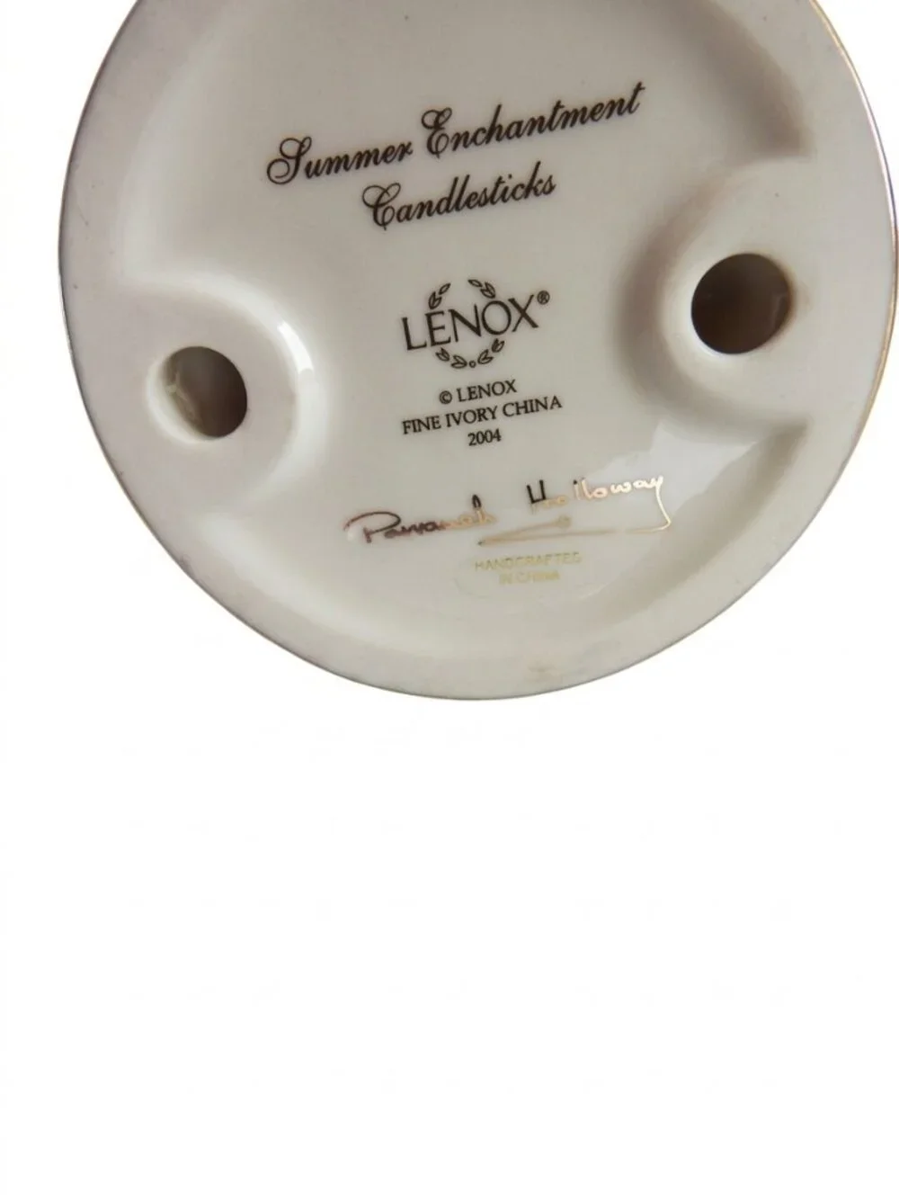 Lenox Summer Enchantment Candlesticks - Parvaneh Holloway (Pair) Butterflies